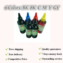 6 видов цветов пополнения чернил Костюм для Canon 825 826, с высоким качеством, специализированной чернил костюм для Canon PIXMA MG8180/6180