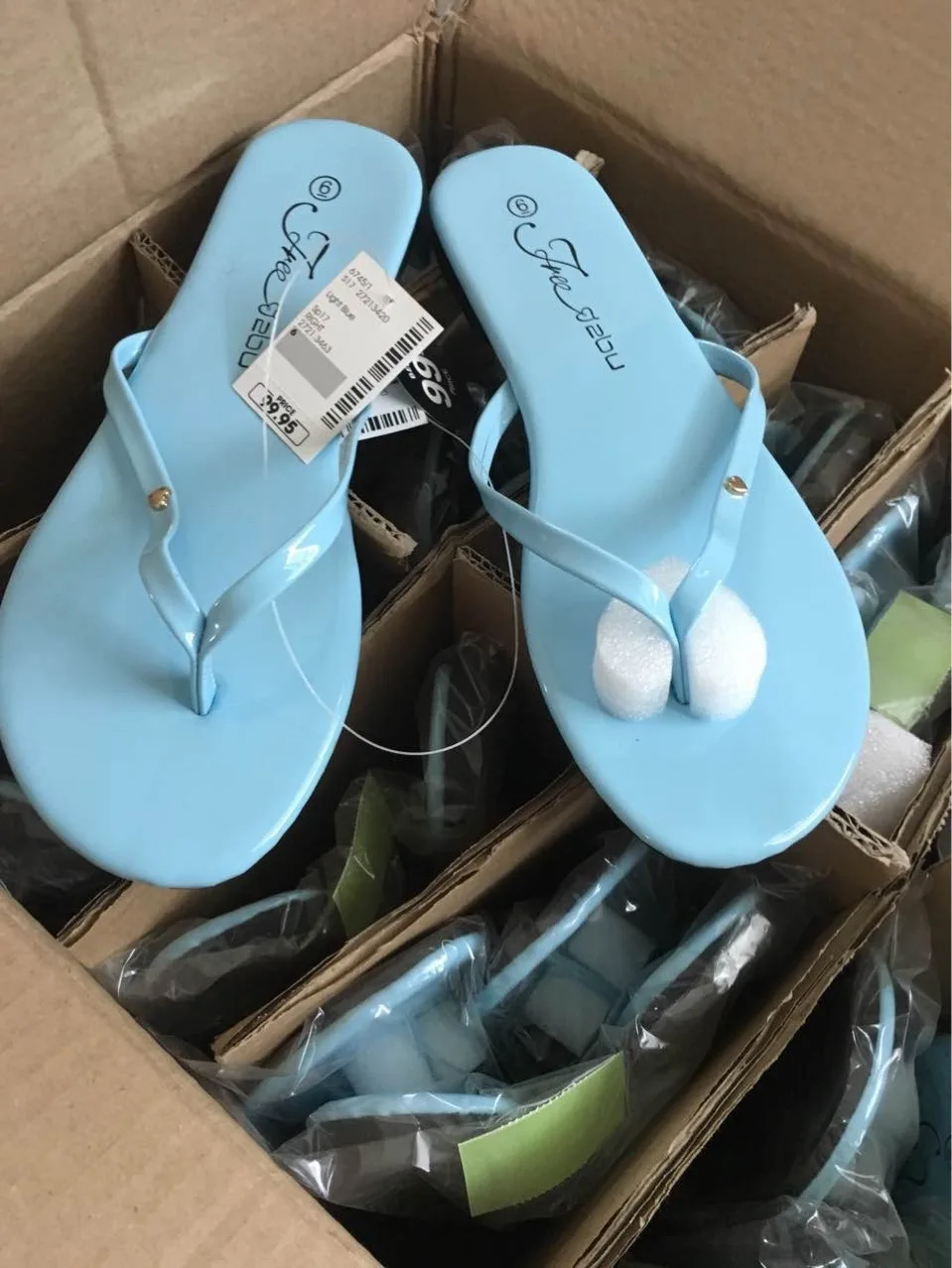 blue flip flops womens