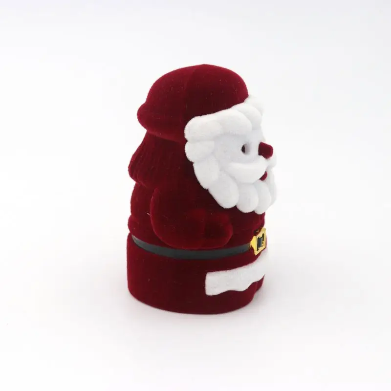 Бархат Прекрасный Ангел Санта Клаус Рождество ожерелье кольцо шкатулка для серег подарок коробки для ювелирных изделий держатель для обертки