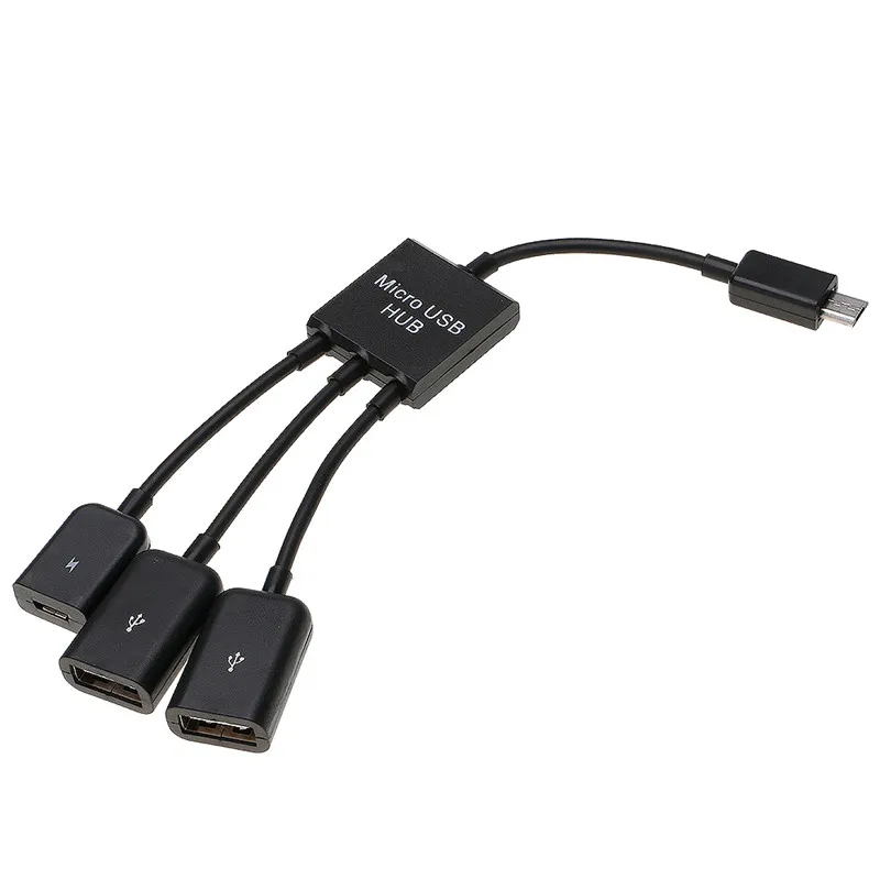 Micro USB на 2 порта 0 с 1 портом зарядный концентратор OTG адаптер Черный|usb 2.0|usb tousb charge |