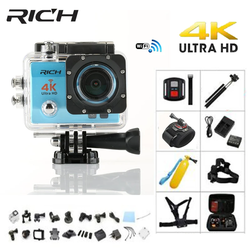 

RICH 4K Action camera Q5 pro Ultra HD WiFi Full 1080P Sports camera 60fps Sport Dv Cam go underwater waterproof Helmet Cameras