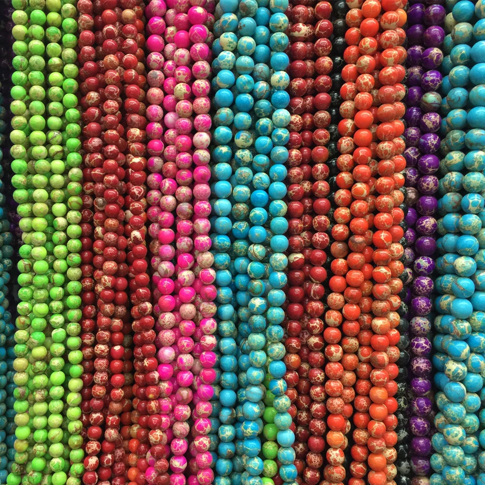 

10 pcs 8mm NEW Natural color stone Round Beads Fit Jewelry DIY making Braceletse make