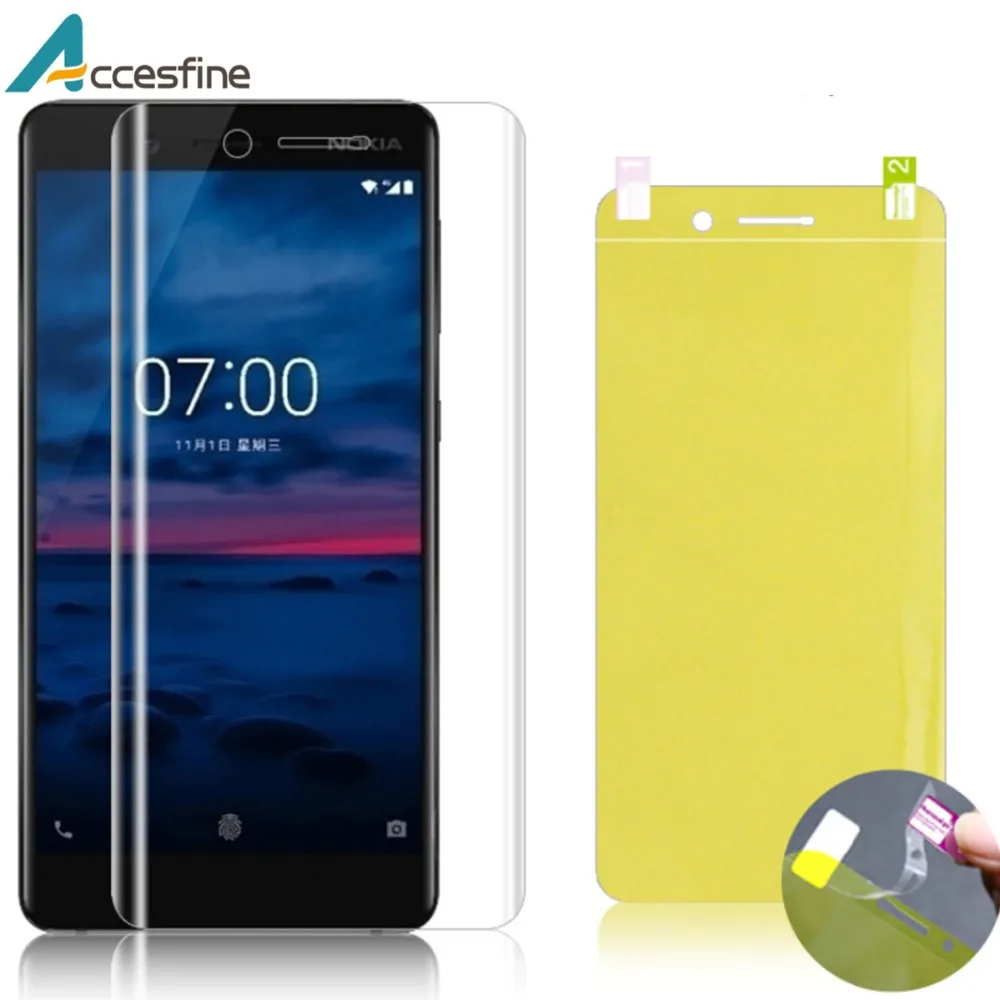 Полностью покрывающая нано пленка для Nokia 7 1 2 6 5 3 Plus 8 Sirocco защита экрана