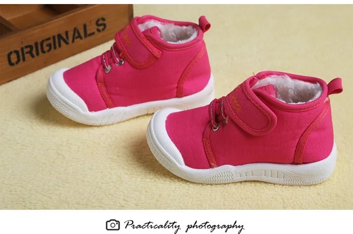 New Autumn Baby Shoes 2017 Casual Demin Jeans Children Boots Winter Canvas Rubber Boys Sneakers Plush Warn Toddler Girls Shoes 467 (6)