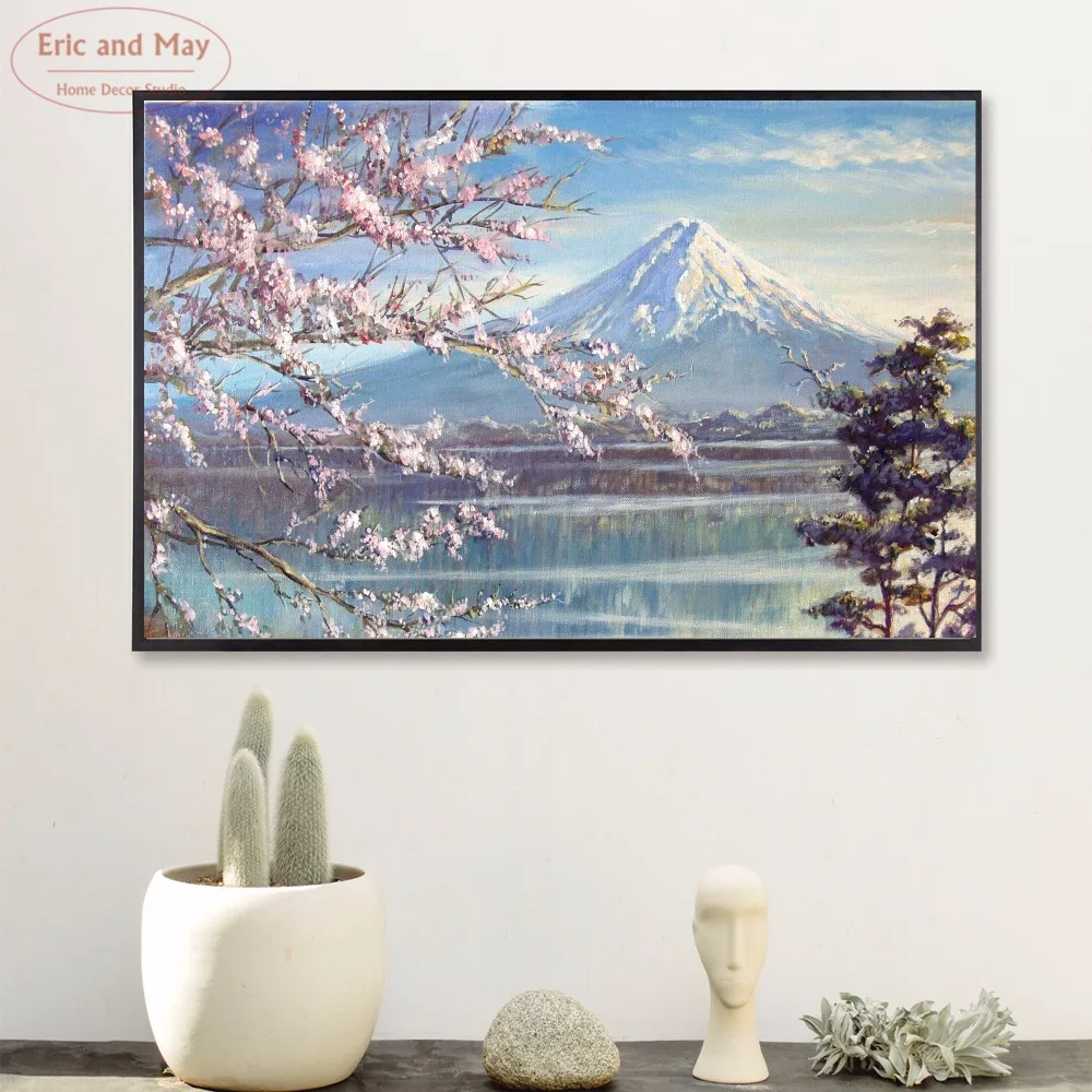 Fuji Горный пейзаж холст Художественная печать живопись плакат Настенная картина для гостиной домашний декоративный Декор для спальни без рамки