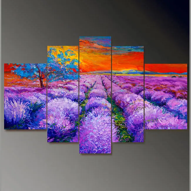 Free shipping hand painted wall art home decoration Landscape flowers