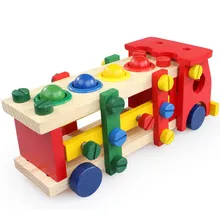 Разборка автомобиля обучение маленьких детей деревянный Игровой набор умный сборочный инструмент автомобиль Настольная игра для сада игрушка для ребенка