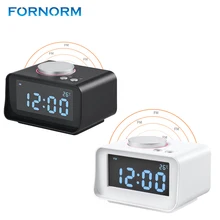 Fornromr FM радиотермометр AUX Dual USB Порты и разъёмы Зарядное устройство США Plug: многофункциональное устройство для комнатных растений с умный будильник часы с режимом включения по таймеру функциональный