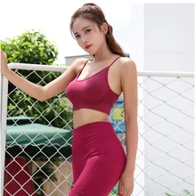 

Aimire Sexy Hollow Out Sports Bra Women Padded Yoga Bra Shake Proof Running Workout Gym Top Tank Fitness Shirt Shockproof Vest