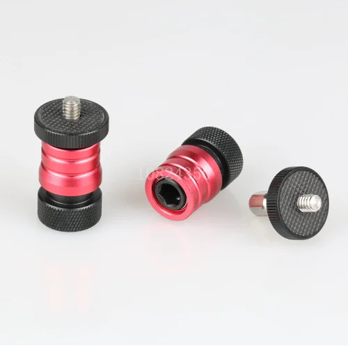 

1/4 thread to 1/4 mount quick release mini ball head with detachable plate for friction magic arm monitor LED light