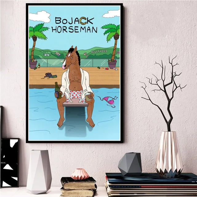 Украшение для дома, настенная живопись, холст, BoJack Horseman, современные картины в скандинавском стиле, аниме, печатный модульный плакат для гостиной - Цвет: BO xianru503-14