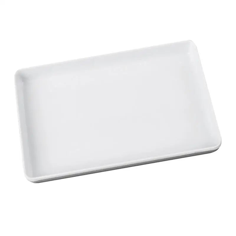 

1 pc Trinket Tray Plastic Decorative White Storage Organizer Holder Plate Jewelry Dish for Bracelets Earrings Rings