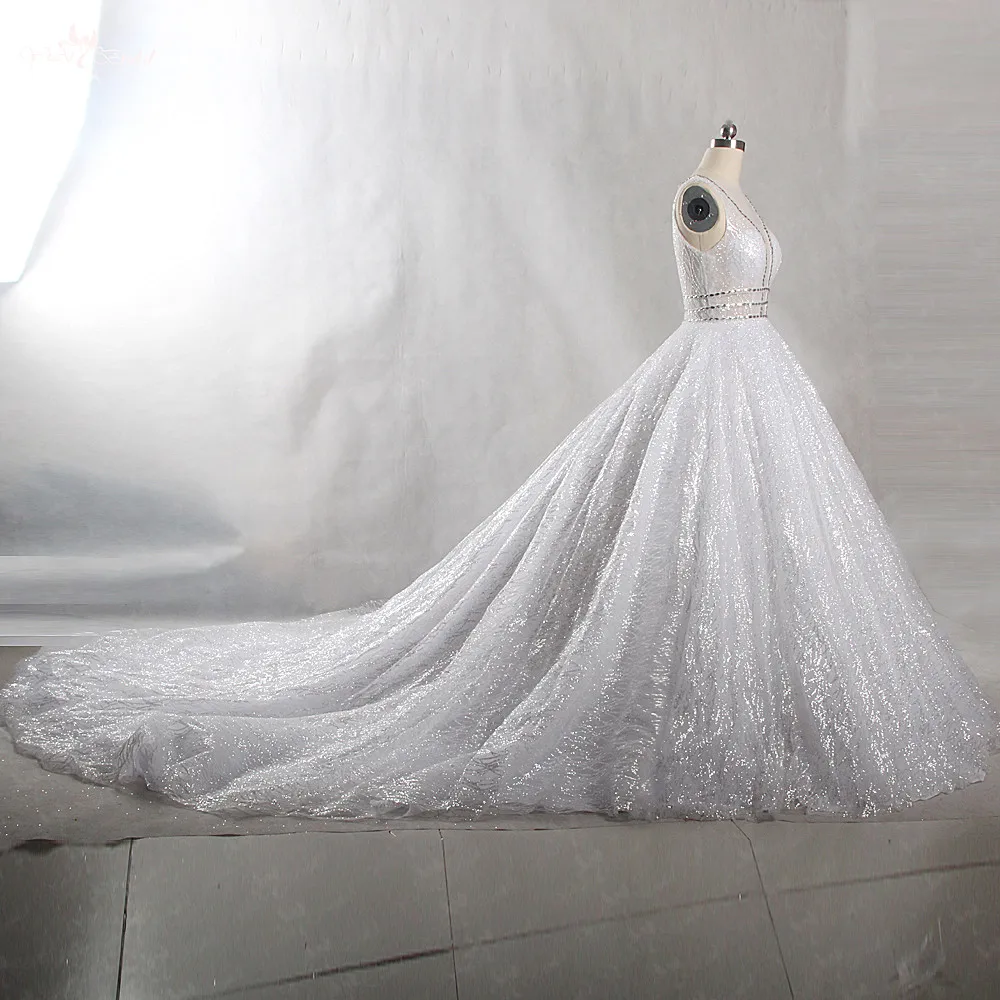 RSW1254 Yiaibridal Настоящее без рукавов Высокое качество Bling Shine юбка с блестками свадебные платья Robe De Mariee Princesse De Lux