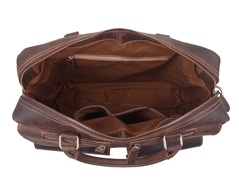 Импортируется из первого уровня кожаная мужская большой емкости ноутбук сумка деловая сечение Crazy Horse кожи плеча диагональ пакет