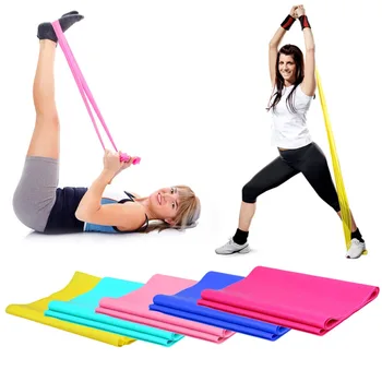 

1.2m Elastic Yoga Pilates Rubber Stretch Exercise Band Arm Back Leg Fitness All thickness 0.35mm same resistance