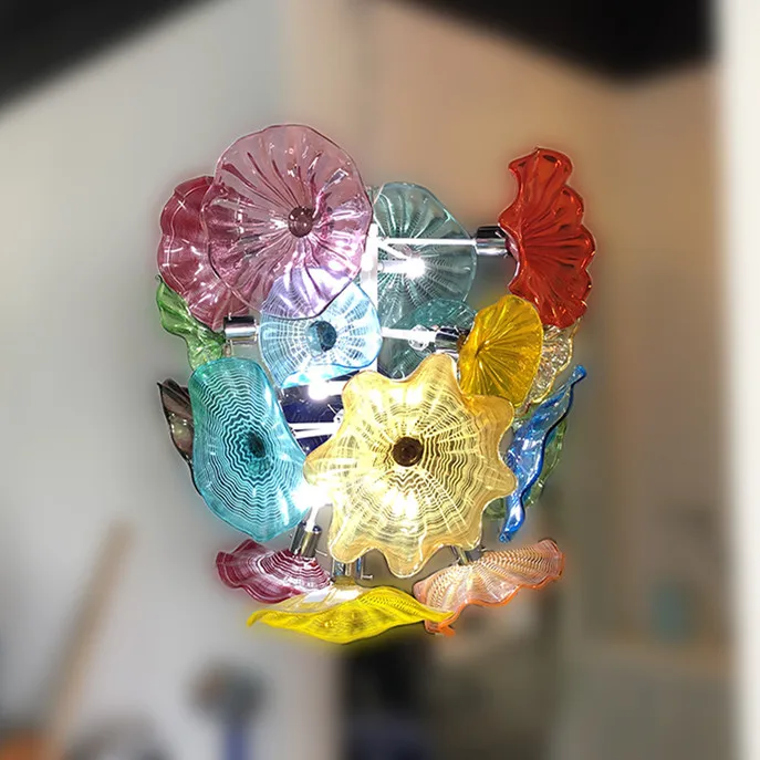 Contemporary Murano Glass Flower Chandelier Bedroom Living Room Art Decorative Led Light Fixtures | Лампы и освещение