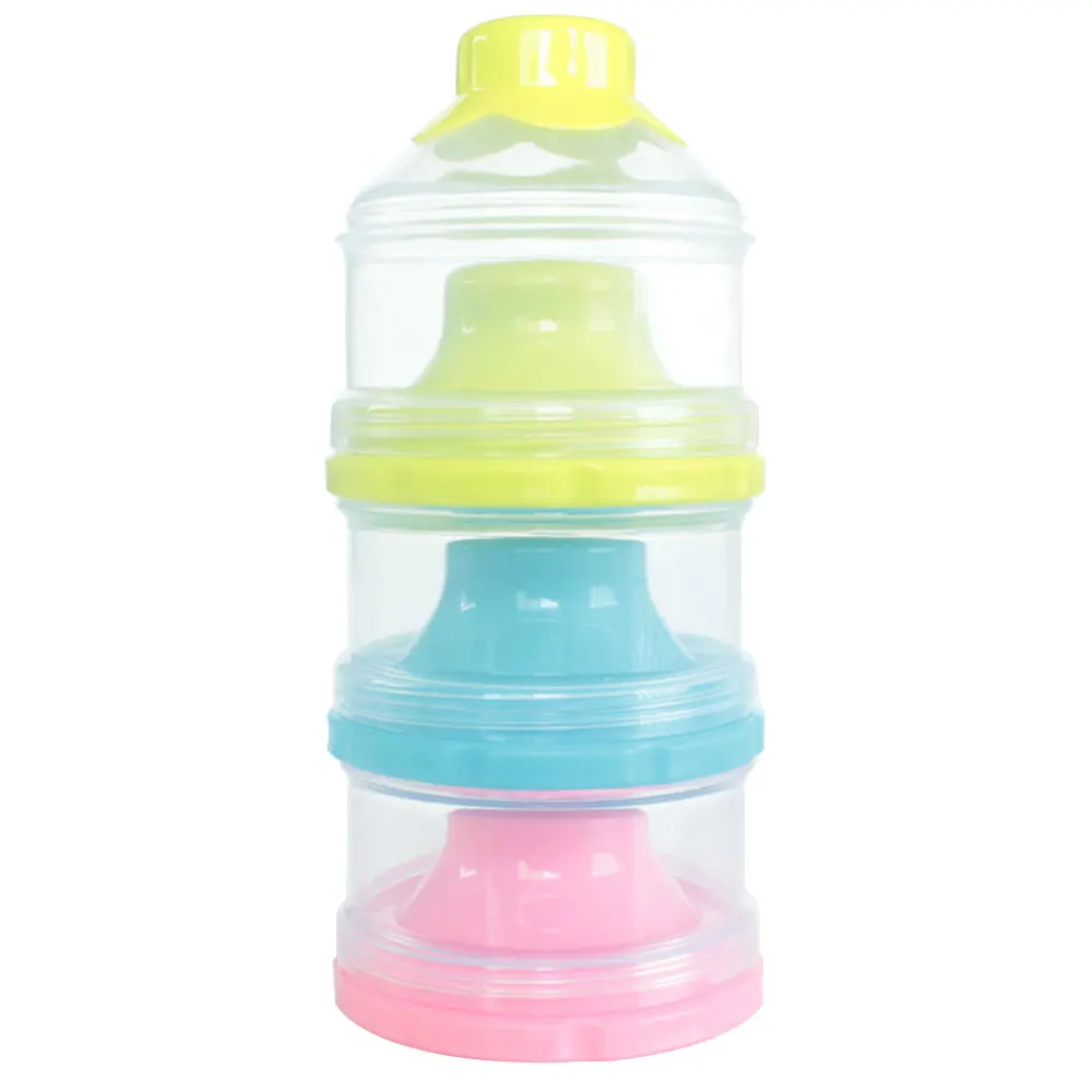

New Portable Milk Powder Bottle Three Grid Formula Dispenser Food Container Box Baby Feeding Box Kids Toddler Food Storage Box