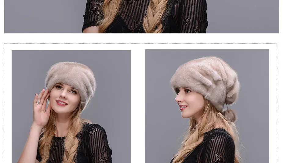 Для женщин меховая шапка зимняя реального муфельные цветочный Рисунок модные роскошные шляпу горничной высокое качество Универсальный Размер