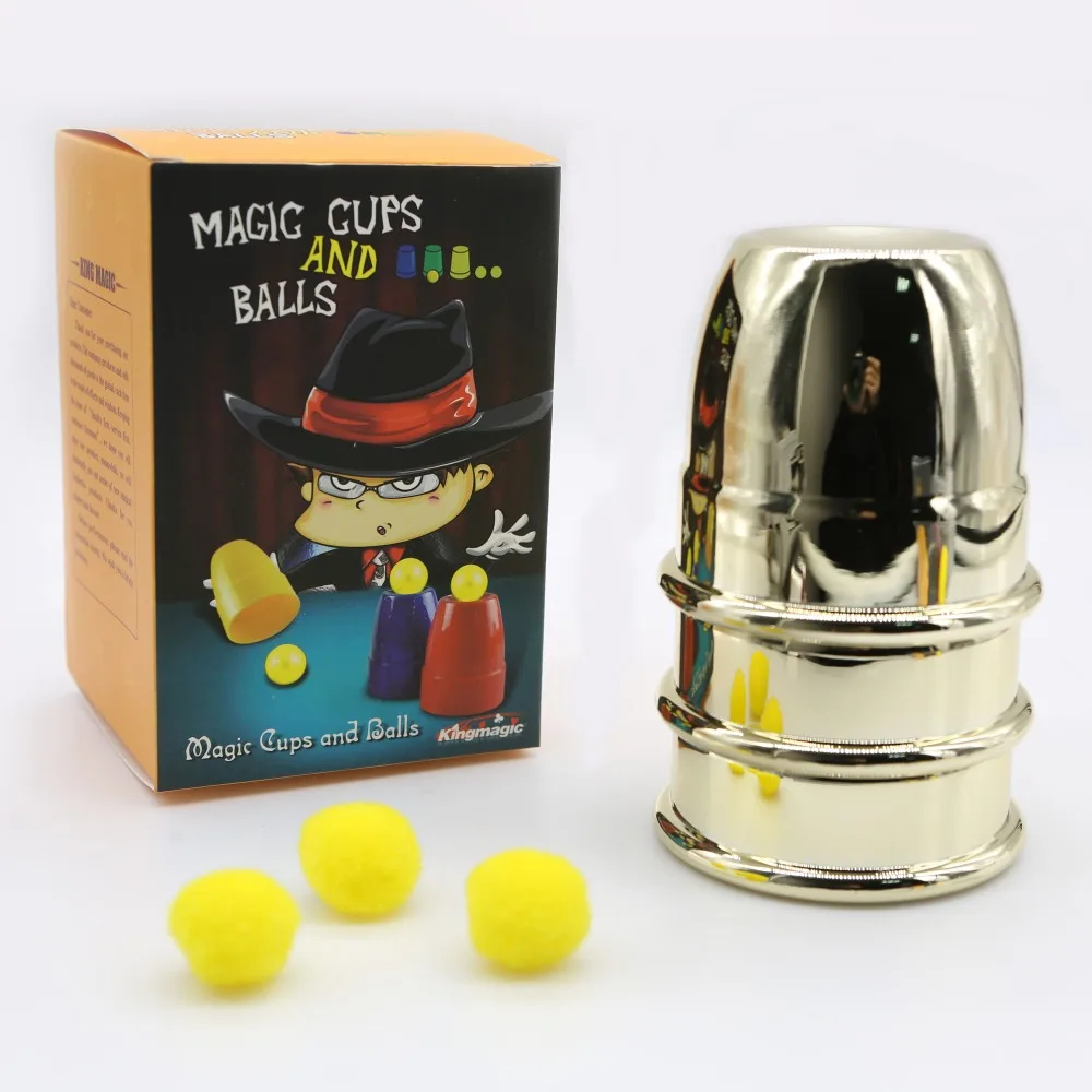 

1 Set Cups and Balls Magic Close Up Magic Tricks Professional Magician Trick Magic Prop Gimmick High Quality