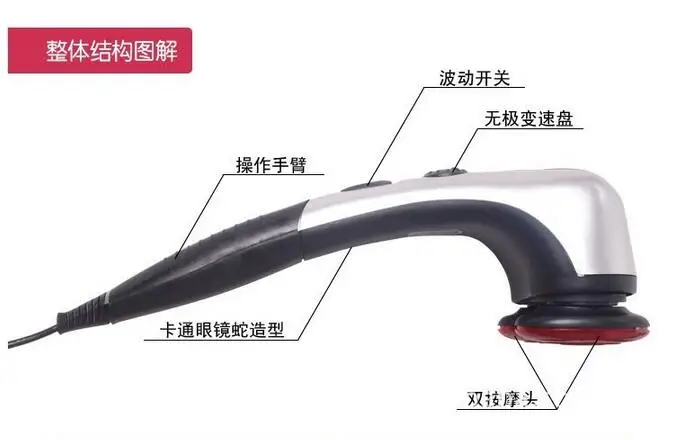 Electric Massager Hammer Dual heads Massage Full Body Massage Cervical Vertebra Leg Back Massage Stress Pain Release 