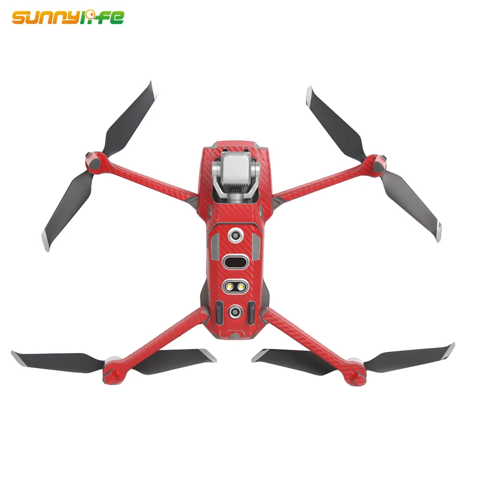 Sunnylife ПВХ углеродного зерна наклейки кожи для DJI MAVIC 2 PRO и зум наклейки в виде дрона батарея дистанционного рука обёрточная бумага