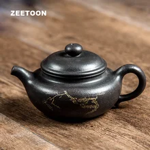 260cc аутентичный Исин чайник мастер ручной работы Китай Здоровье фиолетовый глина чайный набор кунг-фу антикварный чайник Fanggu Fang Gu горшок черный