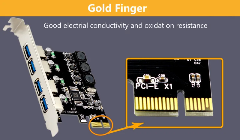 U3V PCI Express Post Card PCI-E USB 3,0 адаптер карта 4 порта 5 Гбит/с PCIE карта расширения добавить на карту для системы Windows