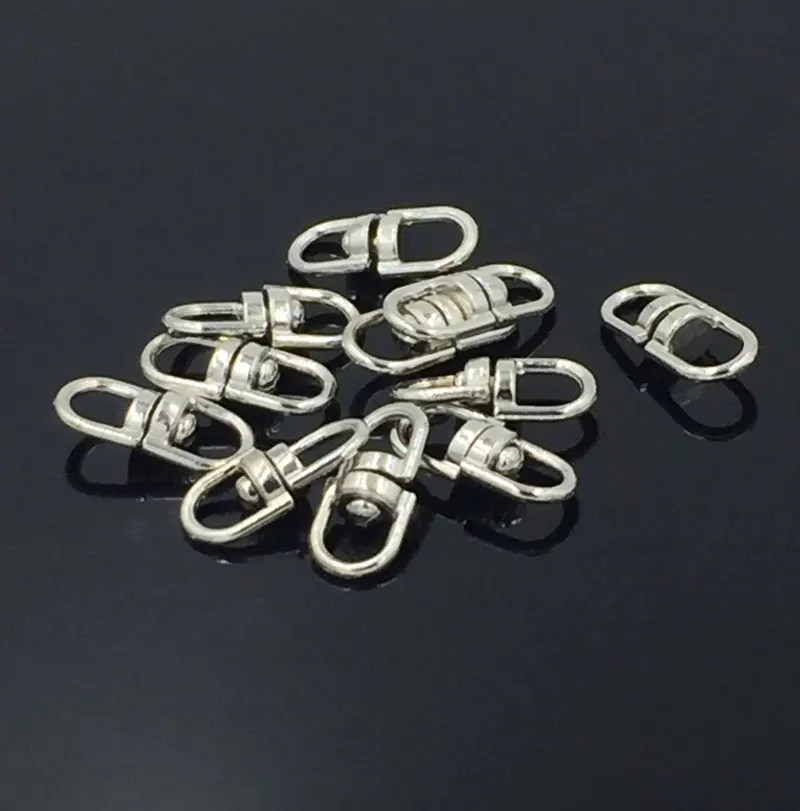 

19mm Strong Swivel Connectors Findings Rhodium Plated Metal 8 Letter Buckle Connector Link Keychain Accessories 150pcs D0107