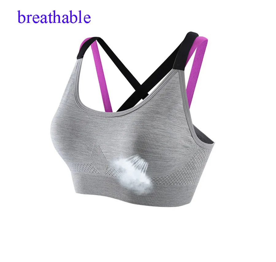 Seamless Rimless Cross Yoga Sports Bra Woman Comfortable Sport Top Female Breathable Gym Brassiere For Fitness Workout 2018  (4)