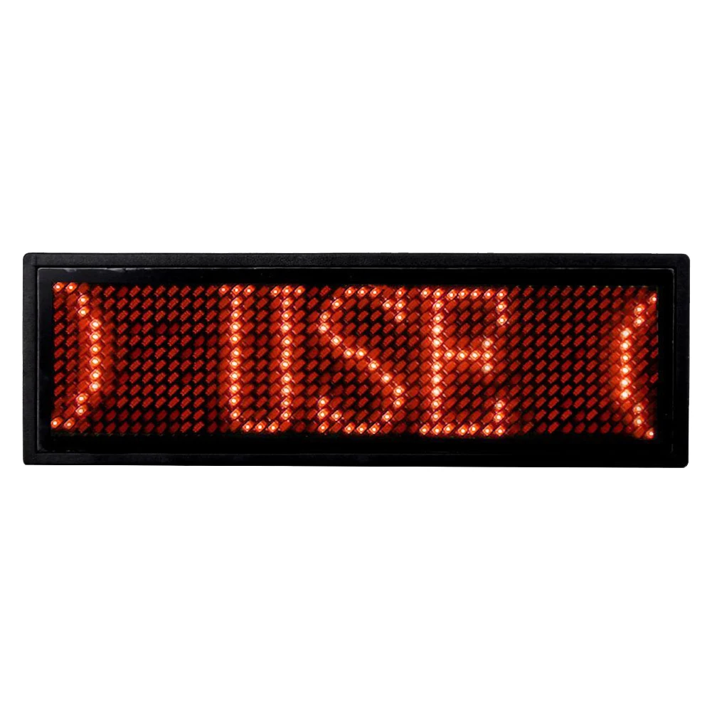 

Programmable LED Digital Scrolling Message Name Tag Id Badge(12x48 Pixels)