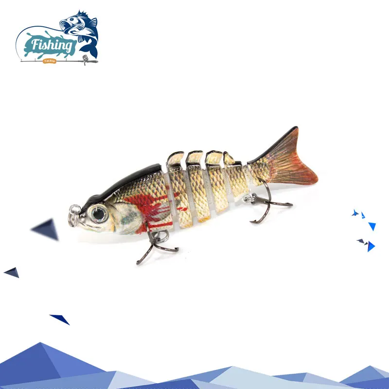 

Fishing Lure 8.5cm 11g 6 Segments Swimbait 4 Colors Crankbait Fishing Lure Bait with Artificial Hooks in Ocean Boat Fishing