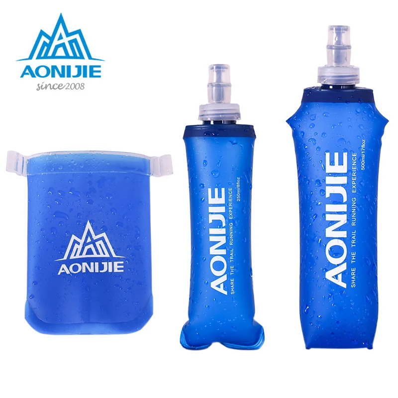 

Water Bottle Running Camping TPU Water Bag 170ml 250ml 500ml Foldable Soft Flask Outdoor Sport Camping Climbing Drink Water Bag