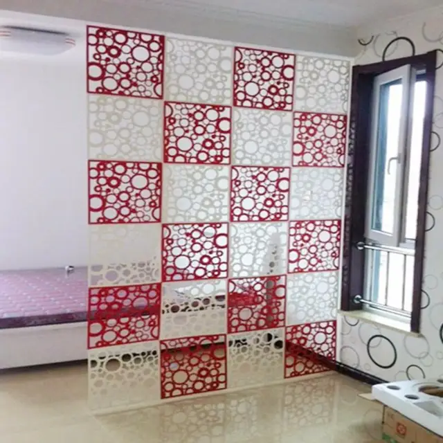 8 Pieces Room Divider Folding Screens E Parion Panels Wall 8 Pieces Room Divider Folding Screens E Parion Panels Wall Haning Hollow Out Black And Red