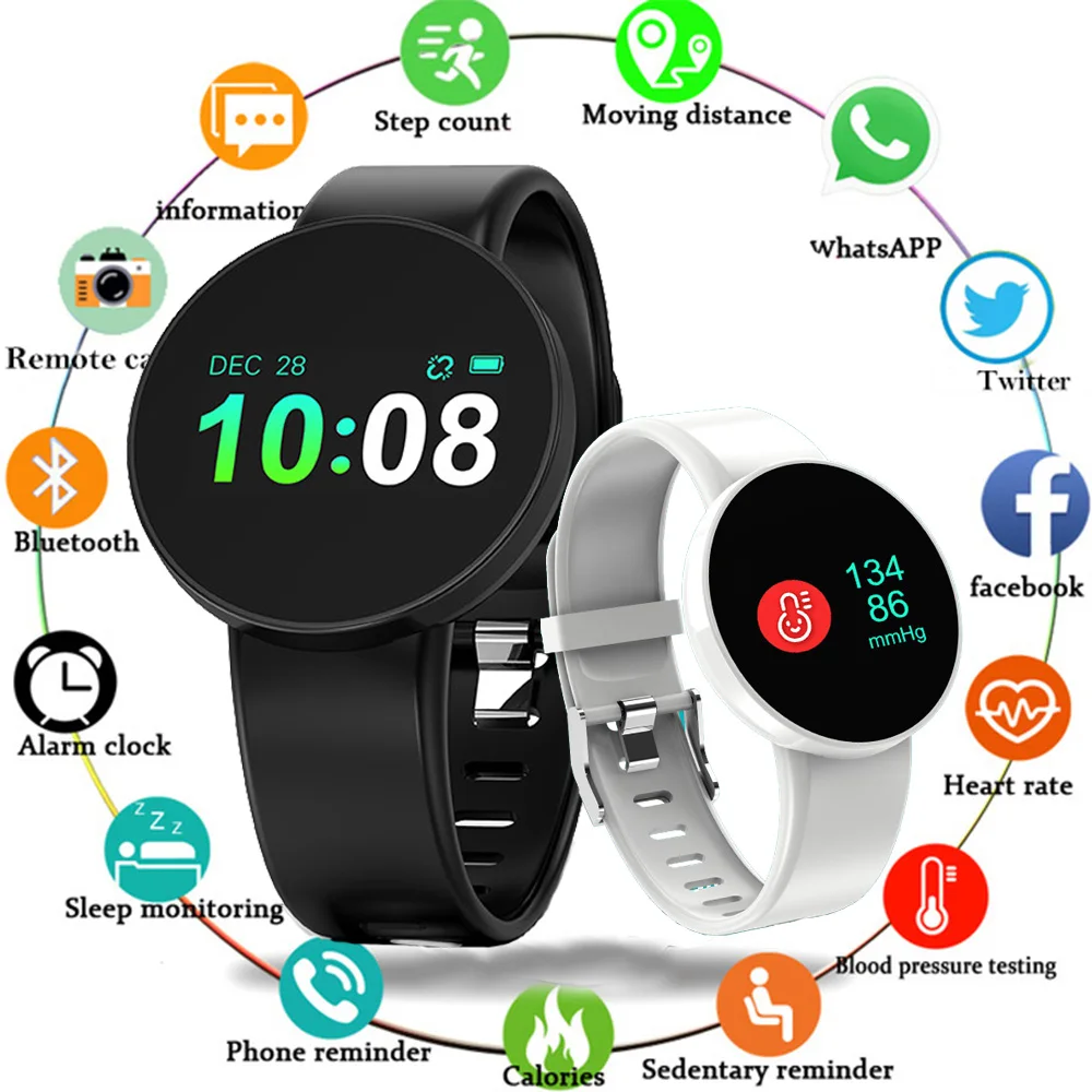

Women Men Smart Watch Wristband Fitness Sport Smartwatch Blood Pressure Heart Rate Monitor Bluetooh Electronics Pedometer Watch