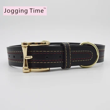 

High Quality Plastic PU Leather Dog Collar Durable Padded Pet Collars for Small Medium Large Dogs Cat Black Brown