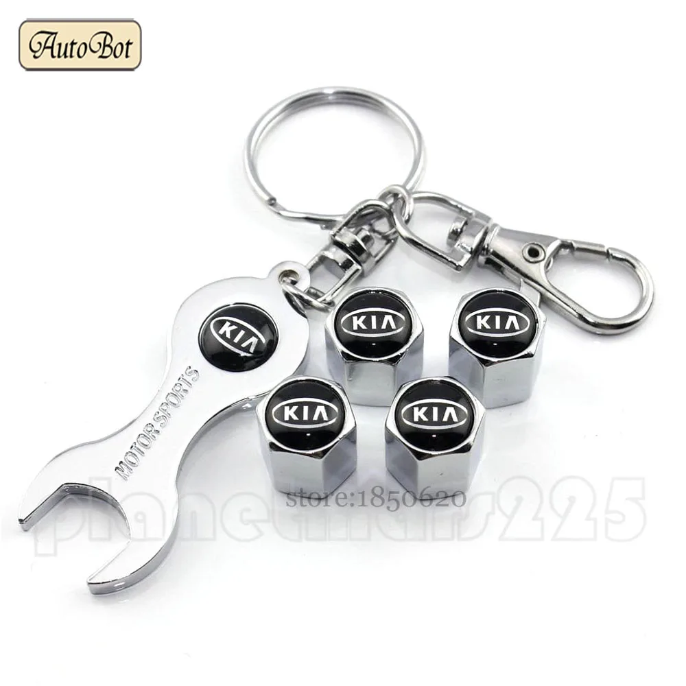 Car Styling Emblem For KIA Cerato Forte K5 Logo Stainless Steel Wheel Tire Valve Stems Caps