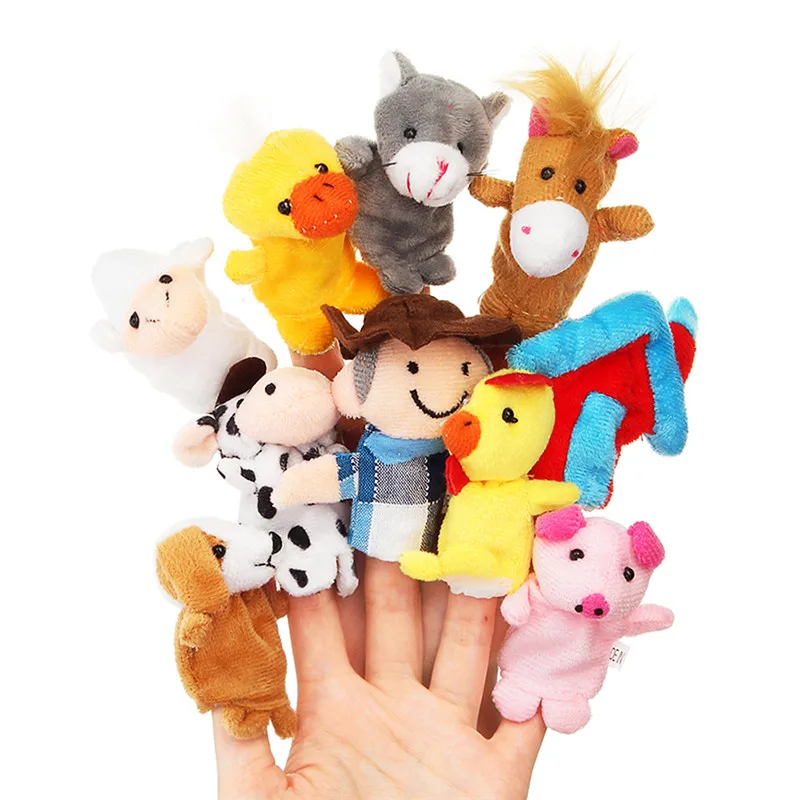 New Finger Puppets Dinosaur Baby Educational Hand Cartoon Animal pro