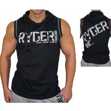 Бодибилдинг безрукавки для женщин тренажерные залы Фитнес тренировки безрукавка с капюшоном человек Повседневное модная мужская жилетка с капюшоном Crossfits брендовая одежда