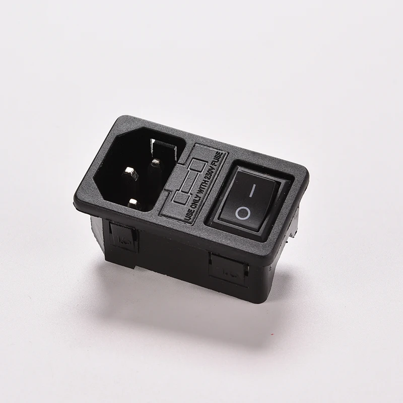 

1PCS With 10A Fuse! Inlet Power Socket Fuse Switch Connector Plug Connector Red Rocker Switch Fused high quality new selling
