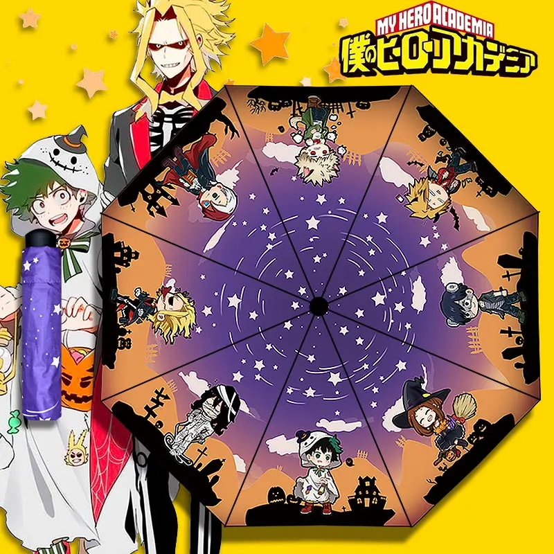 Аниме Boku no Hero Academia Косплей Зонтик Мой герой Bakugo Katsuki Todoroki Shoto мультфильм складные