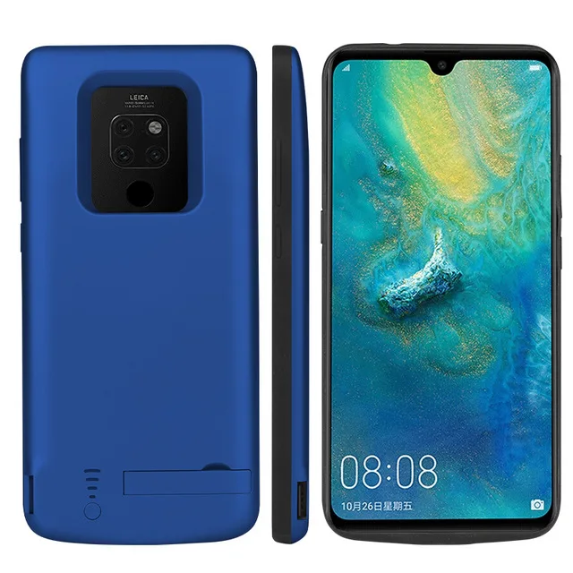 Чехол для аккумулятора power Bank для huawei mate 20 Pro X, ударопрочный, 6500 мА/ч, чехол для зарядного устройства, чехол для аккумулятора, простой чехол для зарядки s - Цвет: Mate 20 X  Blue