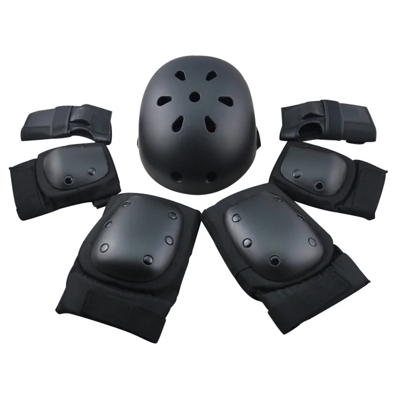 

6 pieces Pads Elbow Wrist Knee Pad for Outdoor Sports Protective Kit Inline Speed Skating Racing Cycling Skateboard S M L 400g