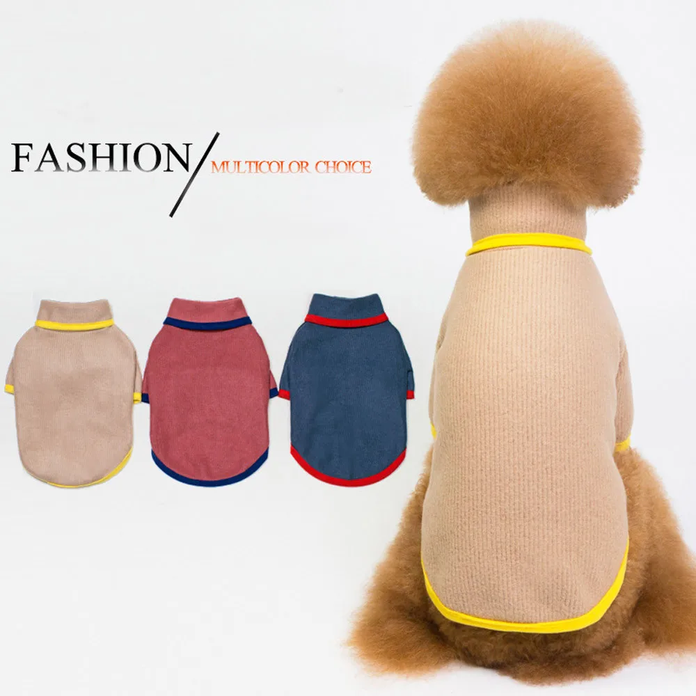 

ISHOWTIENDA Pet Dog Puppy Warm Winter Clothes Fashion Turtleneck Sweater Two-Legged Cloth spring/summer polyester