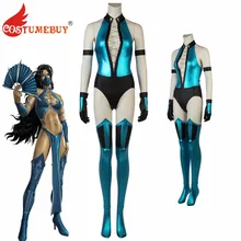 CostumeBuy игра Mortal Kombat X Kitana Косплей Костюм для взрослых женщин сексуальный карнавальный костюм на Хэллоуин L920