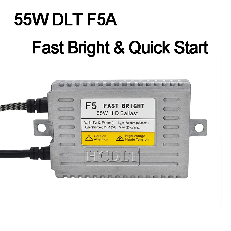 HCDLT AC 55W F5 Fast Bright DLT Xenon HID Ballast For Car Light Bulb H1 H3 H7 H11 HB3 HB4 Xenon Kit 12V 55W DLT Ballast Reactor (1)
