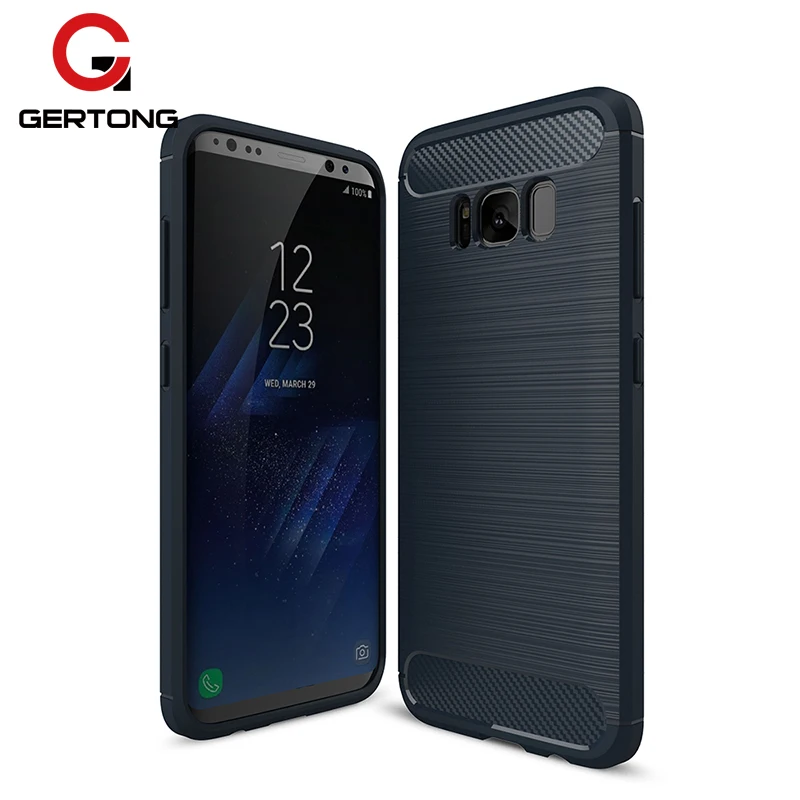 

GerTong Phone Case For Samsung Galaxy A5 A7 A3 2017 S9 S8 Plus S7 S6 Edge Note 8 J7 J5 2016 2015 Luxury Carbon Fiber TPU Cover