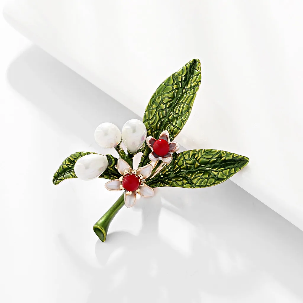 

Natural Crystal Stone Ancient Rhinestone Brooches Plant Branch Leaf Tree Pins for Women Banquet Gifts Bouquet Party Jewelry5.15