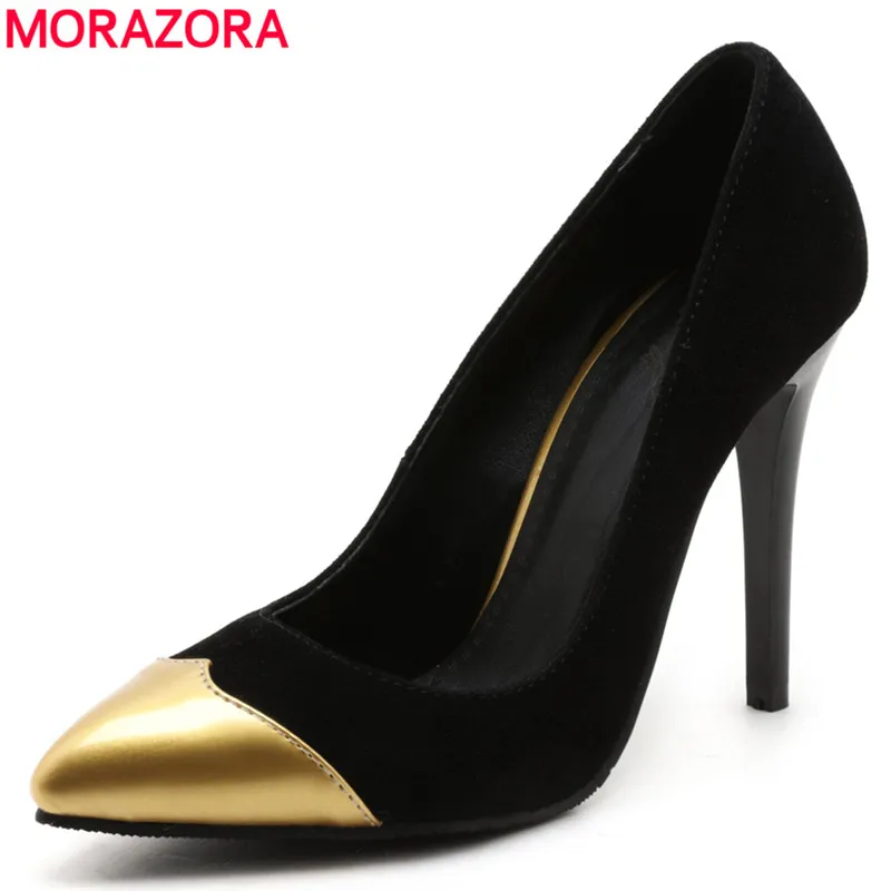 

MORAZORA 2019 new arrival women pumps mixed colors shallow super high heels shoes fashion dress shoes office ladies shoes