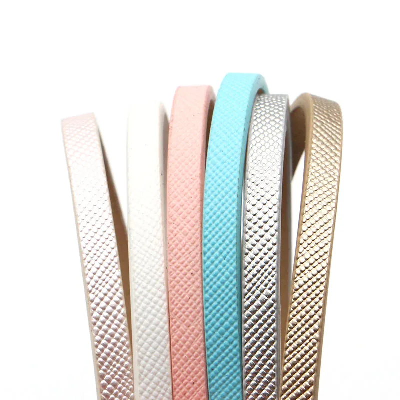 Buy 5mm Flat PU Leather Cord/Little Dot Leather Rope