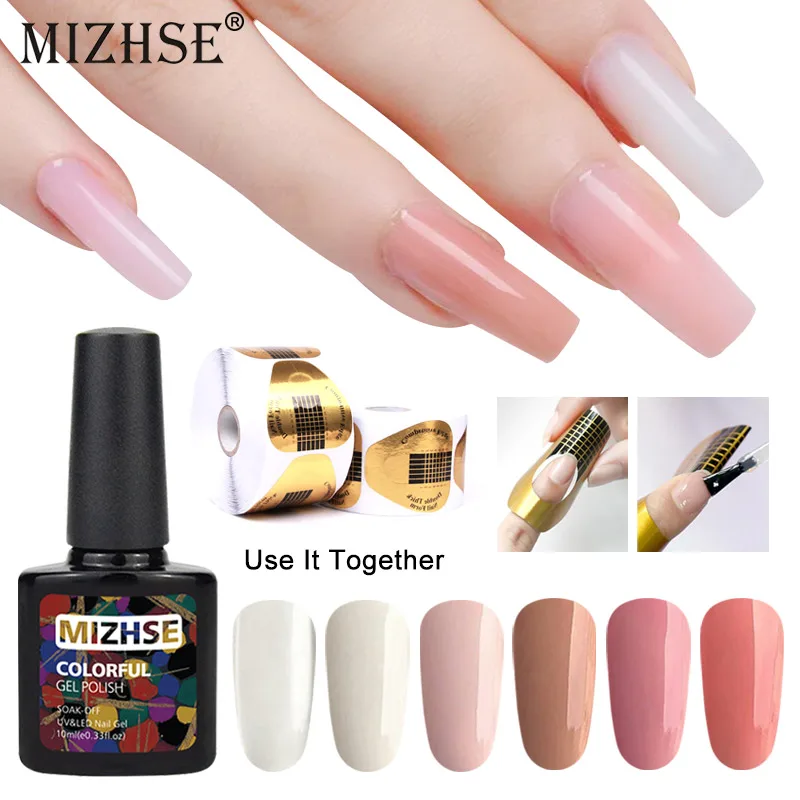 MIZHSE полигель лак для наращивания ногтей УФ строитель гель натуральный телесный